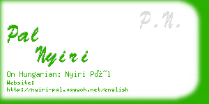 pal nyiri business card